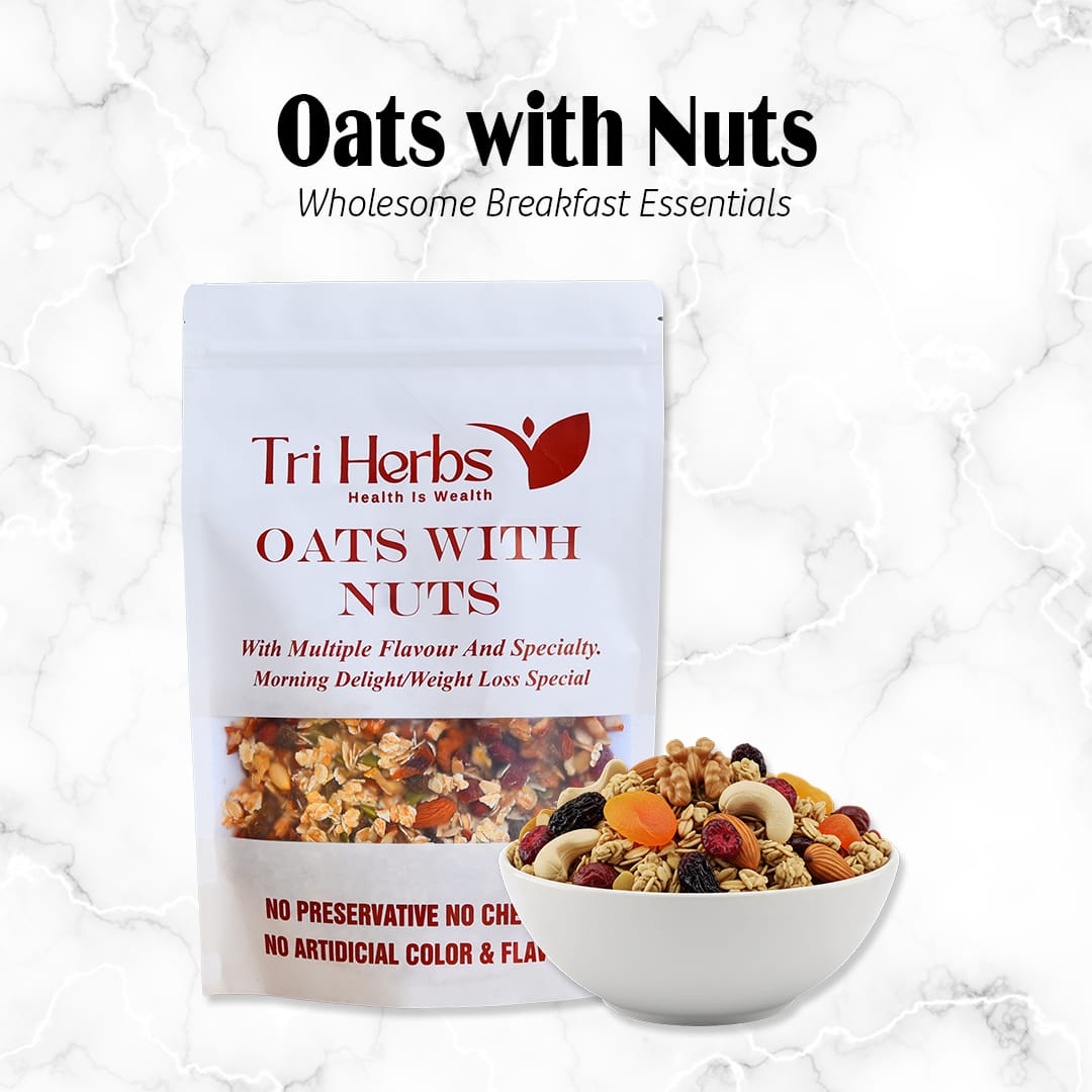 Oats with Nuts – Diabetic Friendly Healthy Breakfast | Weight Loss & Energy Boosting Oatmeal Blend