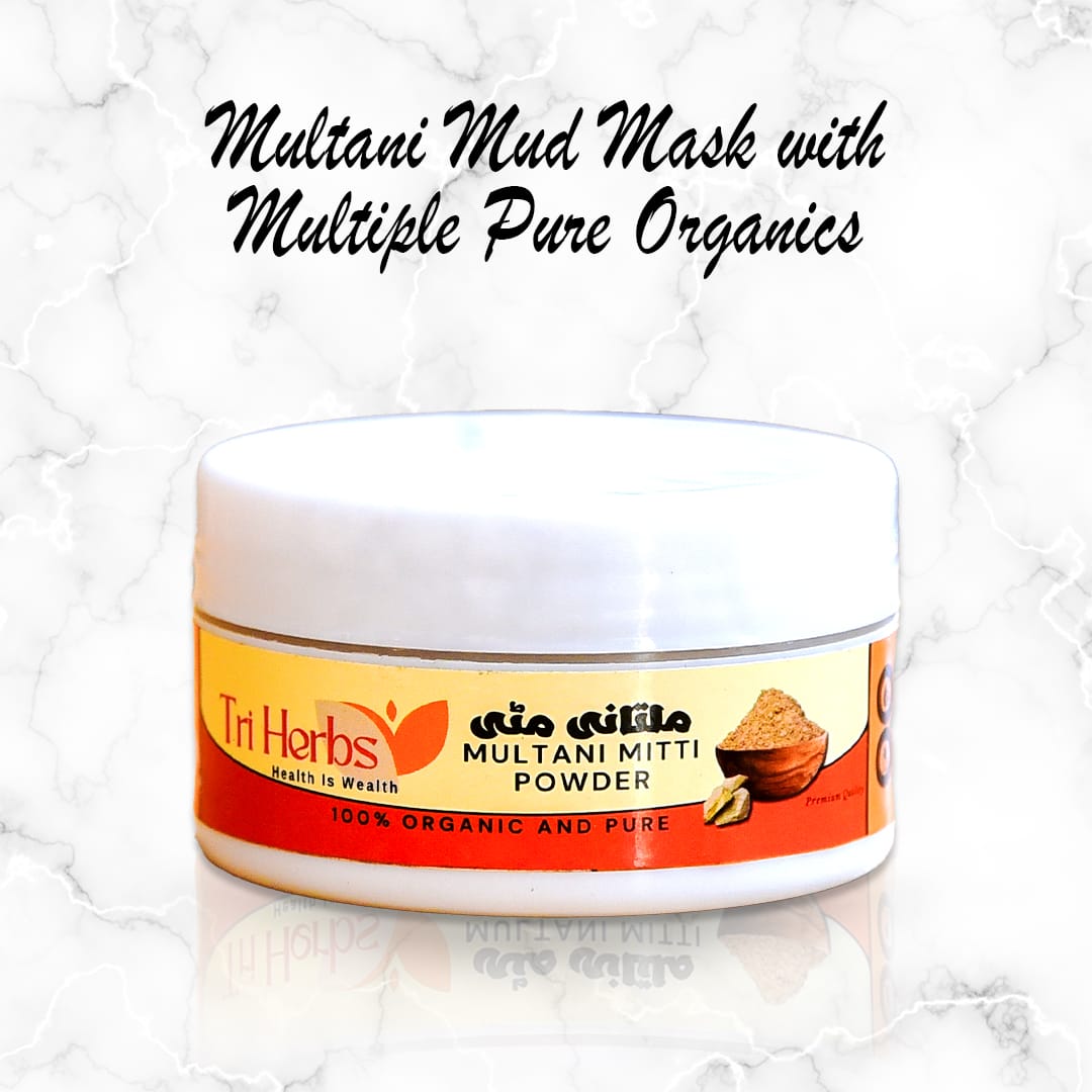 Multani Mud Mask with Organic Herbal Powders – Natural Glow & Oil Control Face Mask 🌿✨